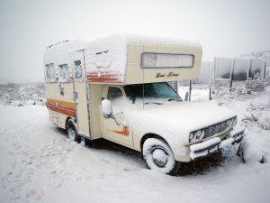 Snow at Prehistoric Trackways NM -Photo by Tim Giller