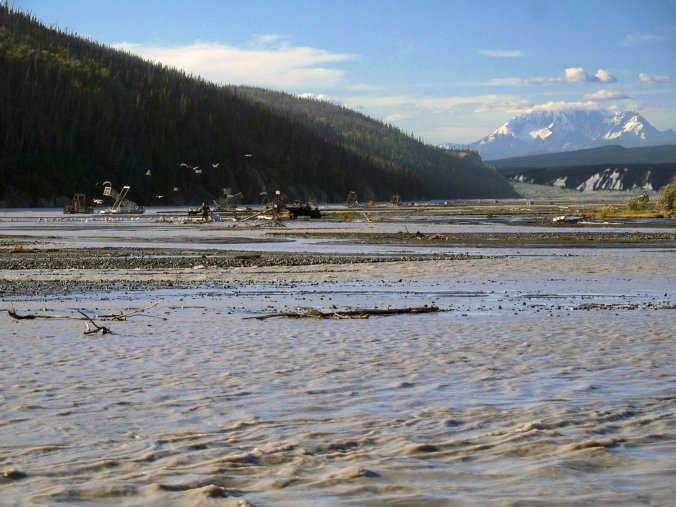 Fish Wheels and Mt Drum, AK - Photo by Tim Giller